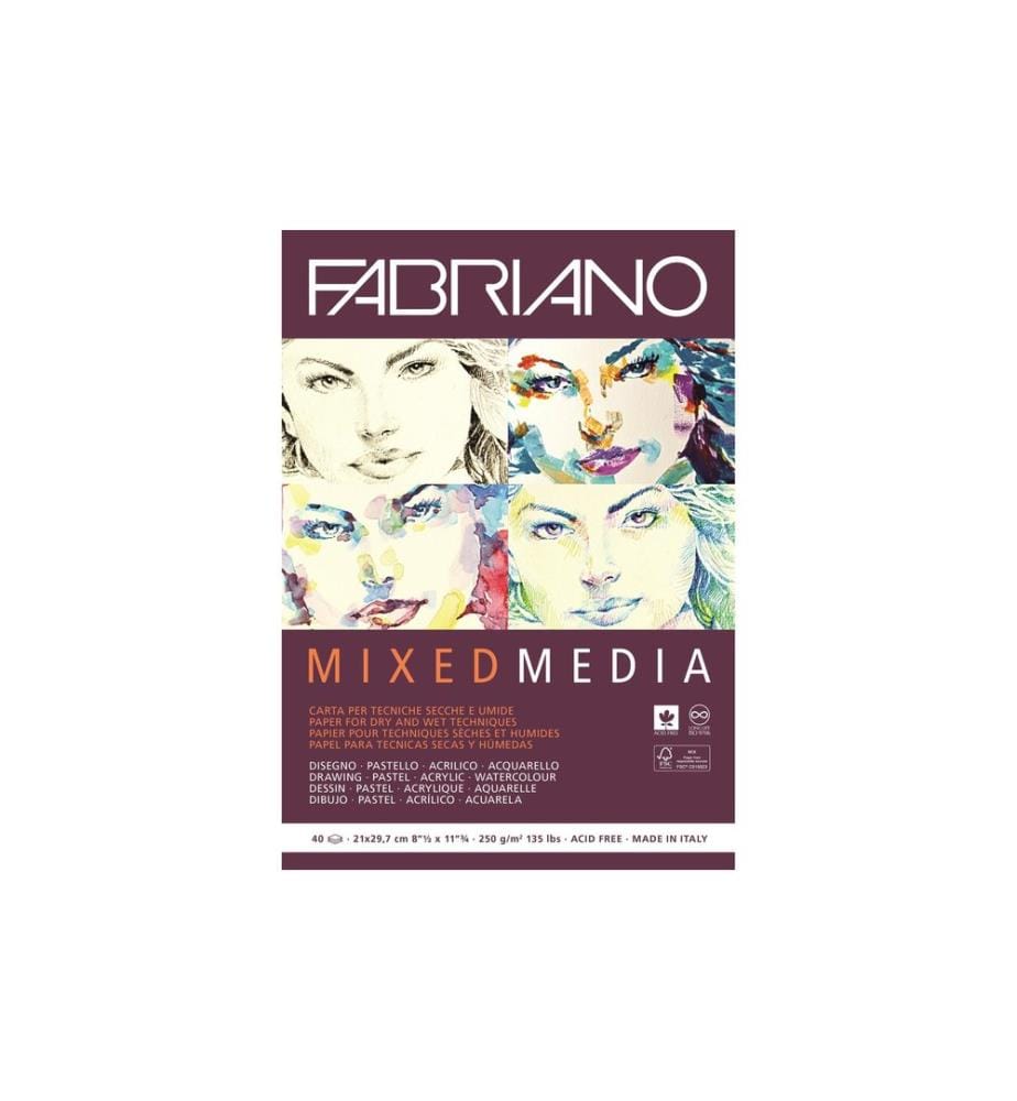 FABRIANO - Malblock Mixed Media A4, 40 Blatt