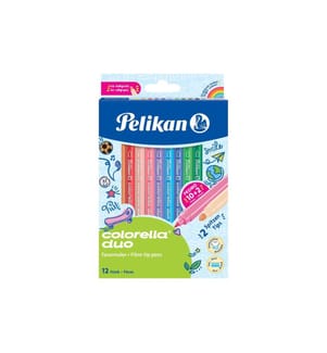 PELIKAN - Crayon feutre Colorella Duo 12 pièces, Multicolore