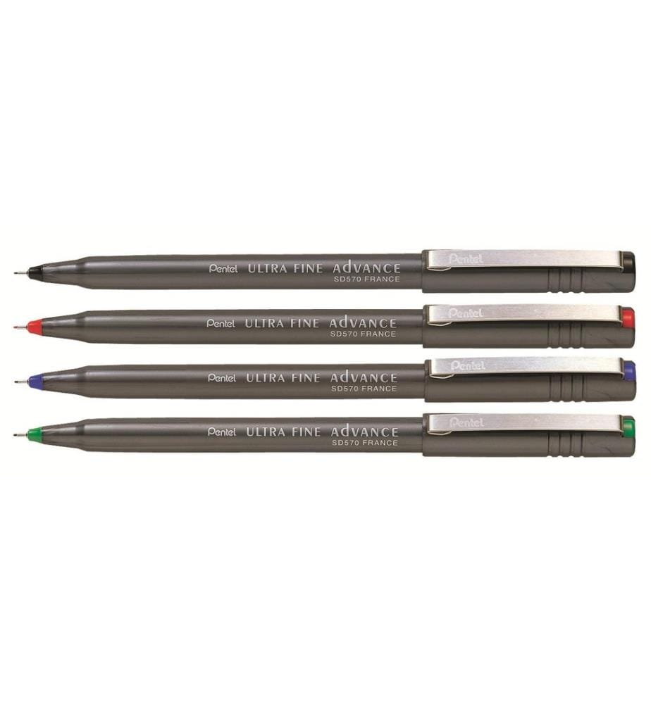 PENTEL - Fineliner Advance Ultra-Fine 0.6 mm, Rouge