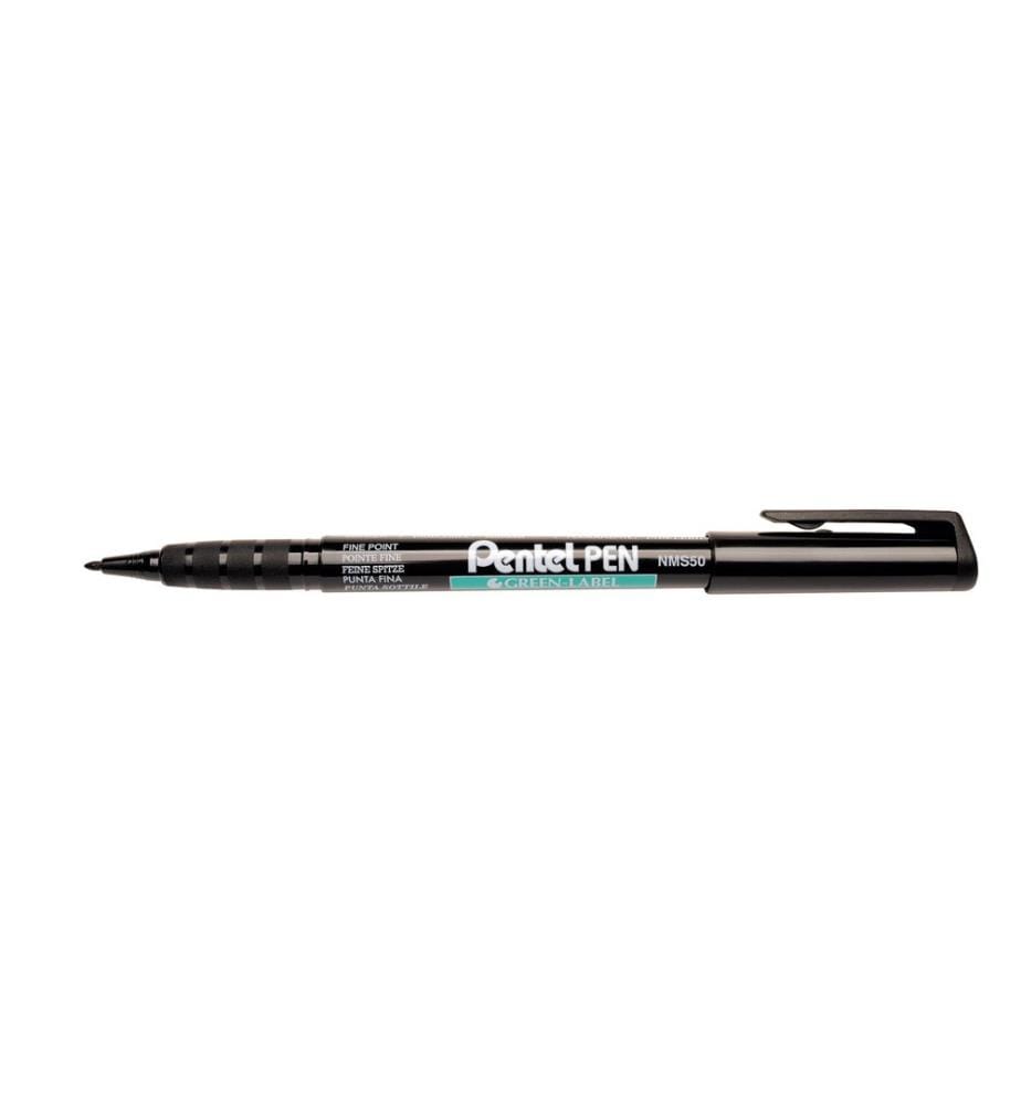 PENTEL - Fineliner Green Label 2.0 mm 1.0 mm, Schwarz