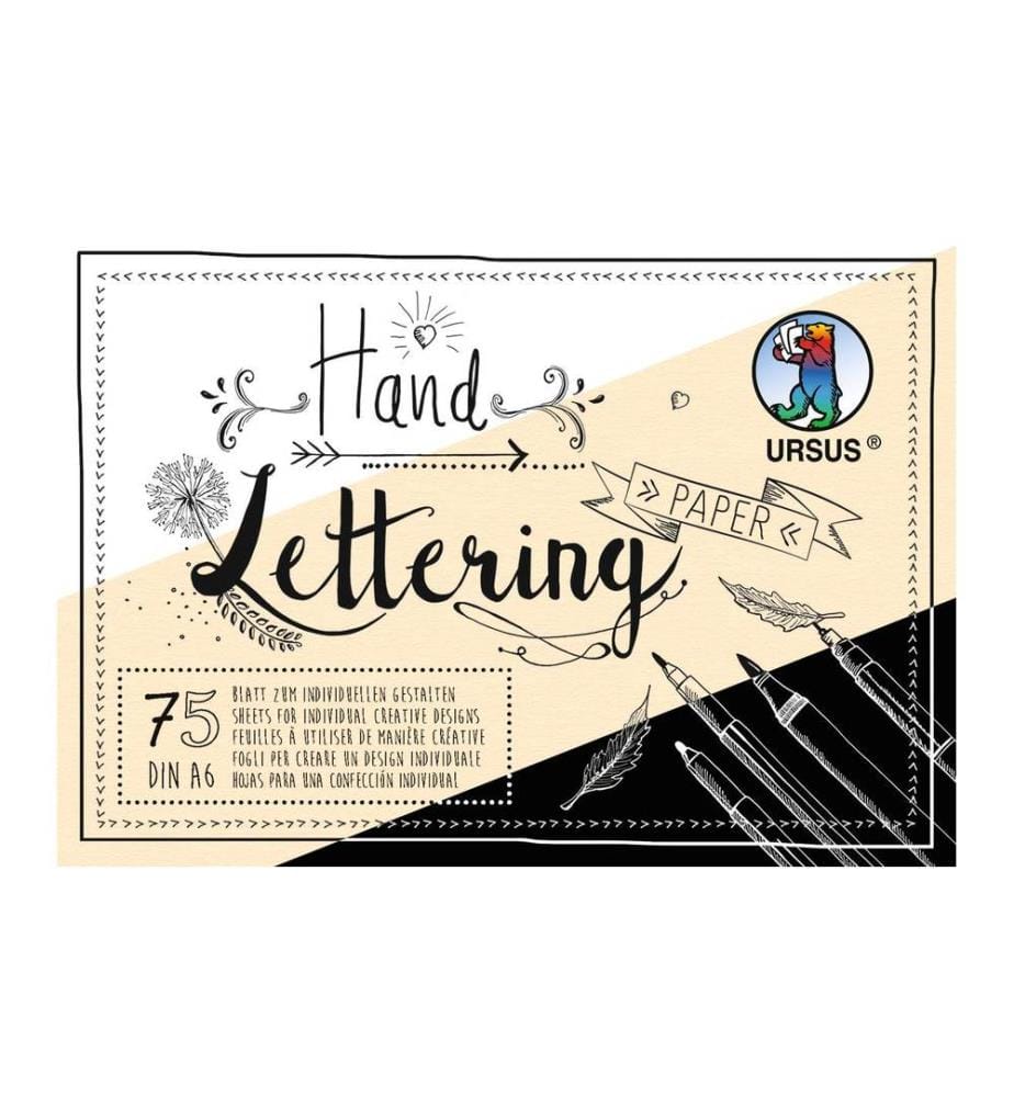 URSUS - Zeichenblock Handlettering A6, 210 g/m², 75 Blatt