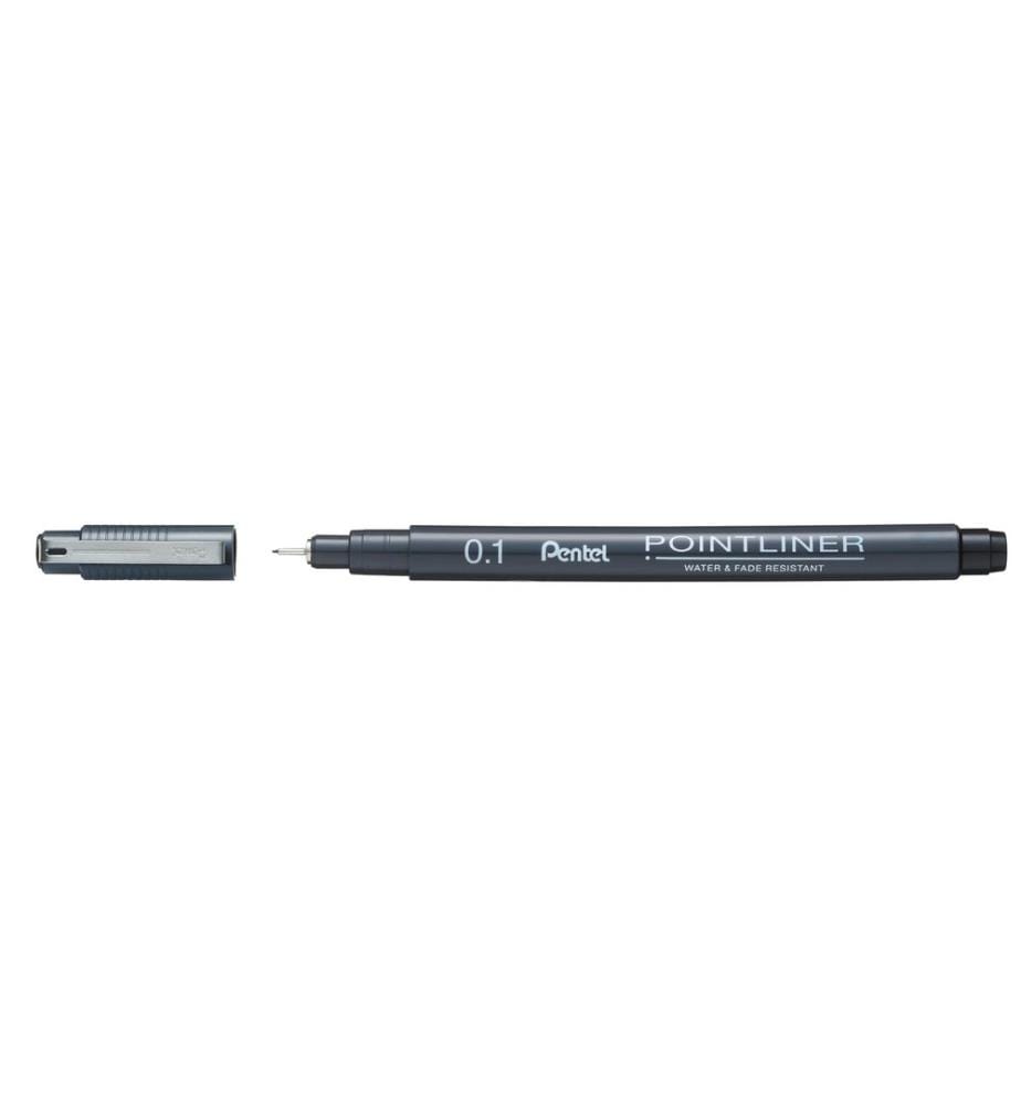 PENTEL - Fineliner Pigment POINTLINER 0.1 mm, Schwarz