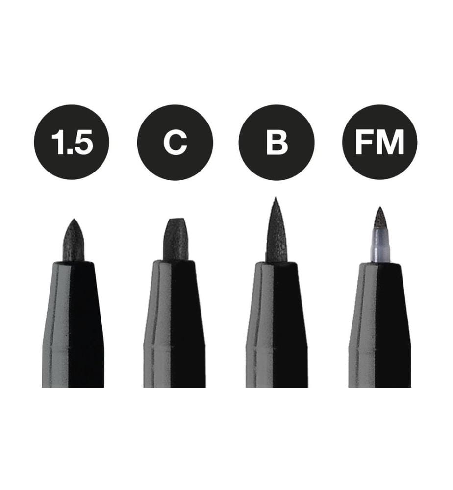 Faber-Castell Tuschestift PITT Artist Pen Black, 4 Stück