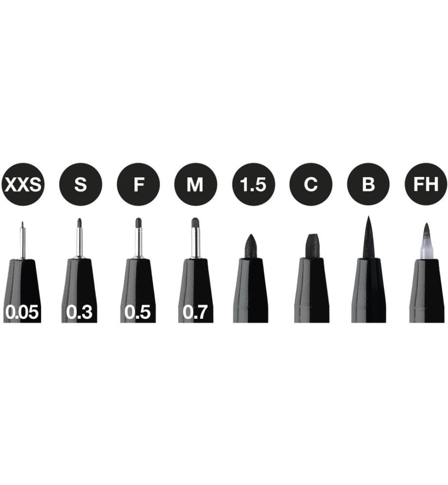 Faber-Castell Tuschestift PITT Artist Pen Black, 8 Stück