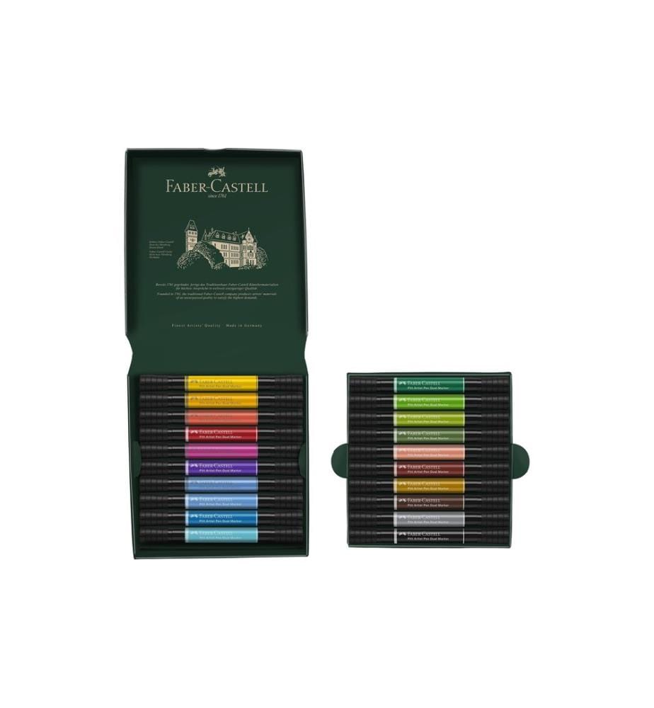 Faber-Castell Crayon à encre de Chine Pitt Artist Pen Dual 20 pièces