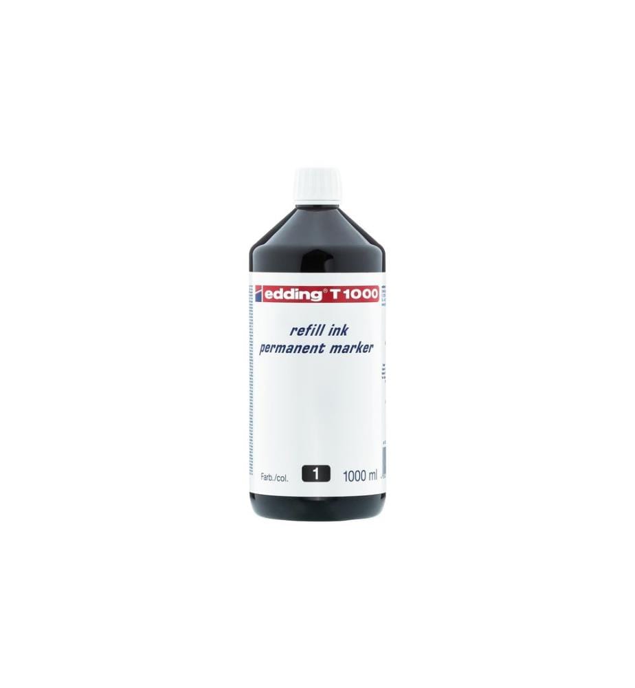 EDDING - Tusche T-25 / T-100 / T-1000 1000 ml, Schwarz