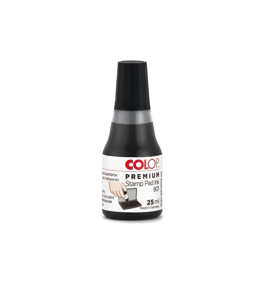 Colop - Encre pour tampon 801, 25 ml, Noir