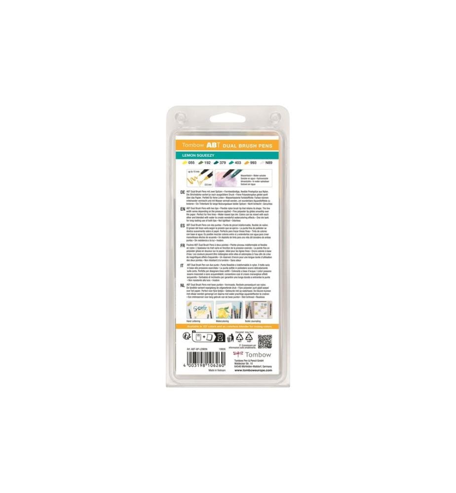 TOMBOW - Brushpen Lemon Squeezy Lot de 6