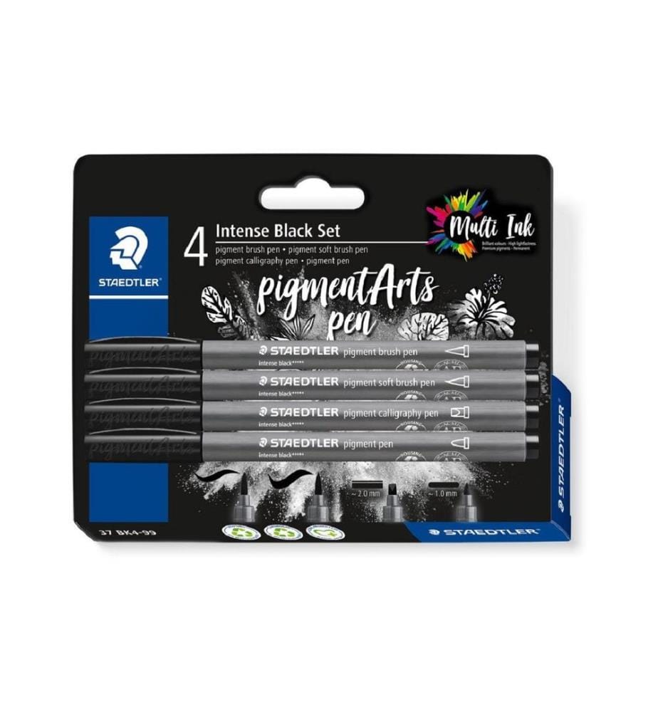 STAEDTLER - Feutres de coloriage Pigment Arts Brush Pen Intense Black