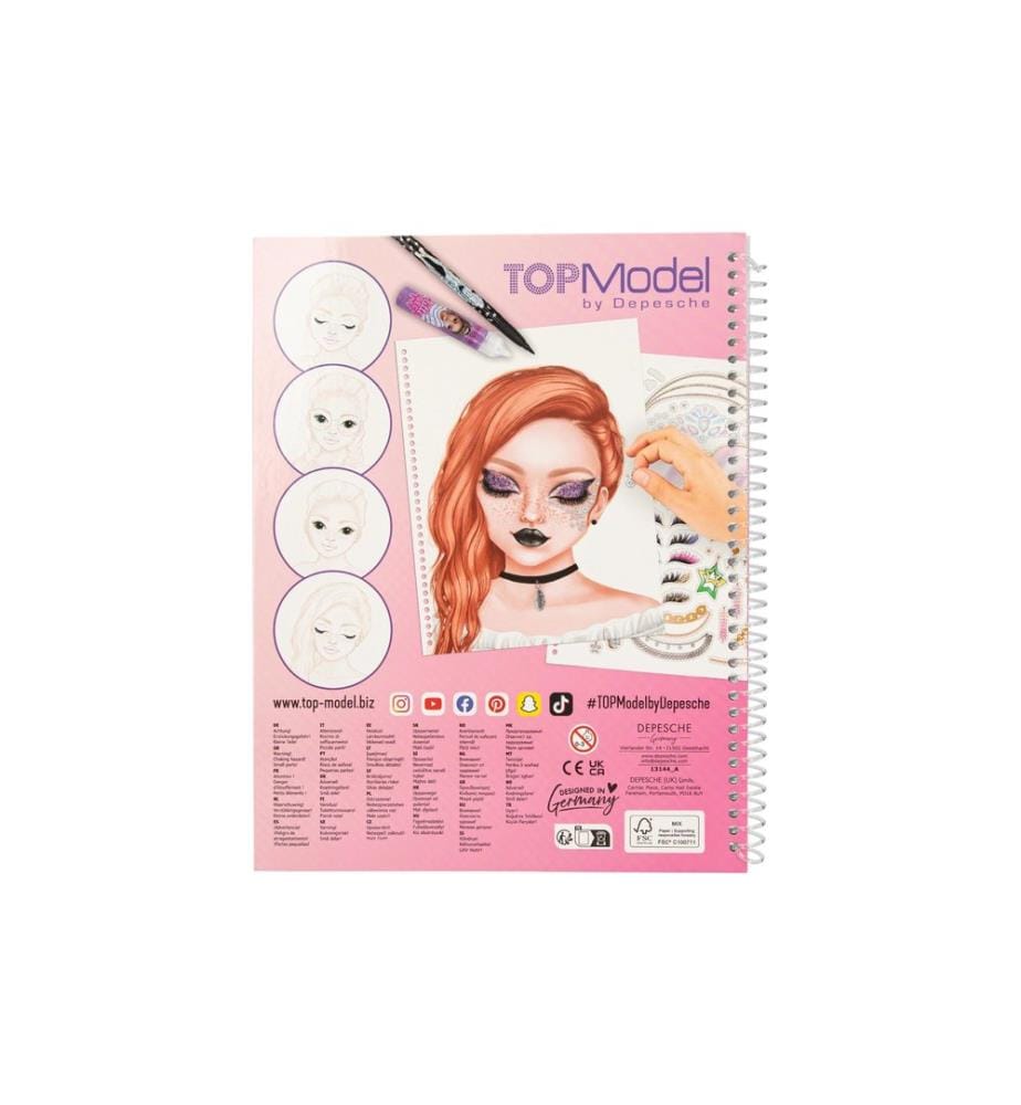 Topmodel - Malbuch Make up Top Model 60 Seiten