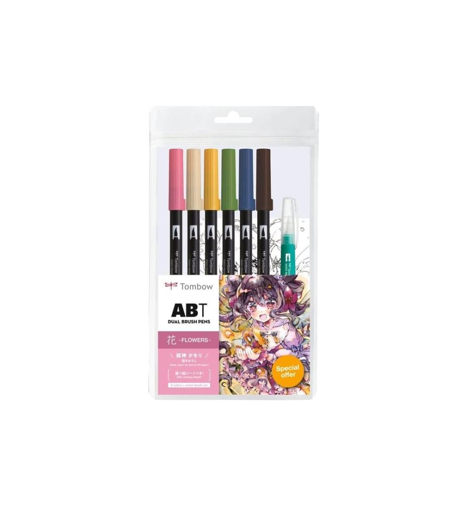 TOMBOW - Brushpen Manga Flower 6 pièces