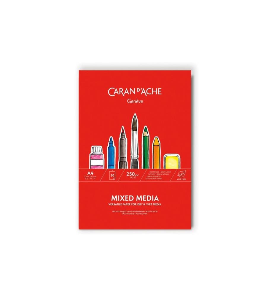CARAN D'ACHE - Carnet de dessin Multitechnique A4