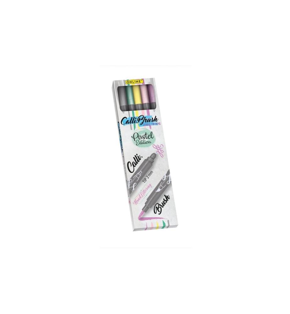 Online - Brushpen Callibrush Handlettering Pastell Mehrfarbig