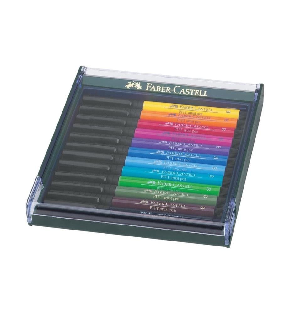 Faber-Castell Crayon à encre de Chine Pitt Artist Pen Lot de 12