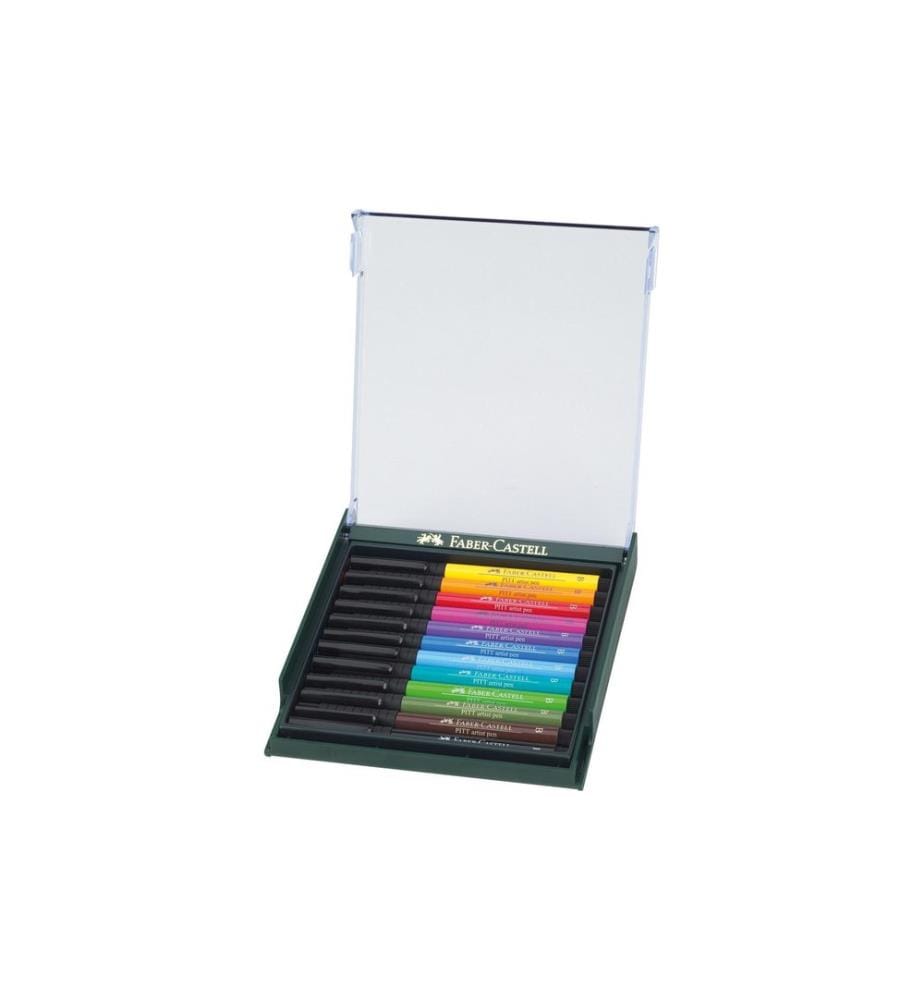 Faber-Castell Crayon à encre de Chine Pitt Artist Pen Lot de 12