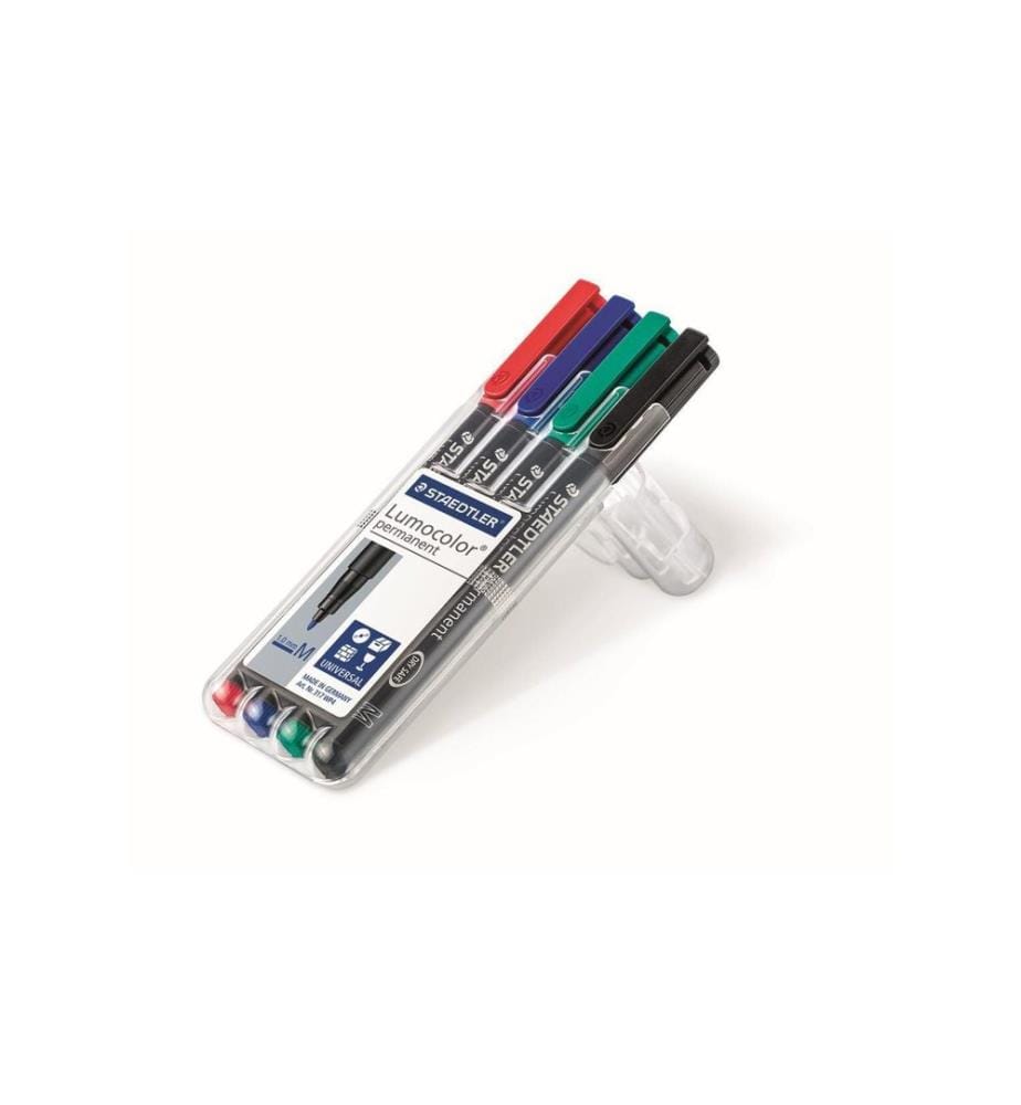 STAEDTLER - Stylo à feuilles Lumocolor 317 M Ensemble de 4, permanent
