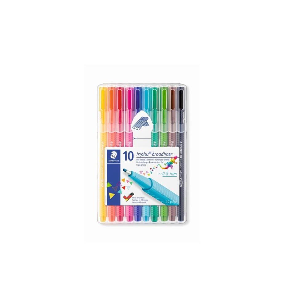 STAEDTLER - Fineliner Triplus broadliner 338 10 Stück