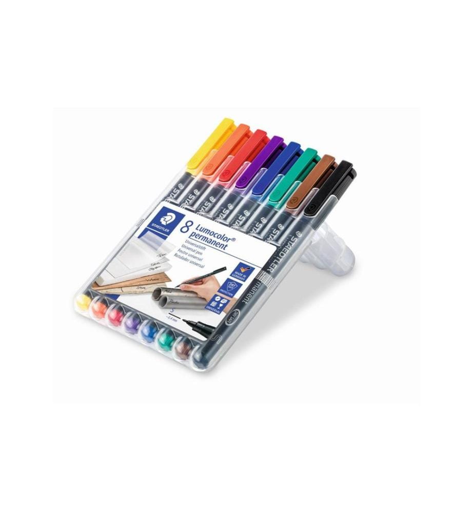 STAEDTLER - Stylo à feuilles Lumocolor 313 S Ensemble de 8, permanent