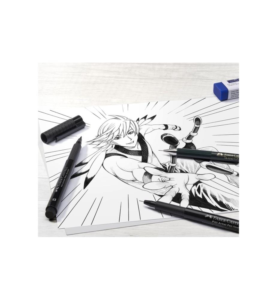 Faber-Castell Crayon à encre de Chine PITT Artist Manga Starter Set 19 pièces