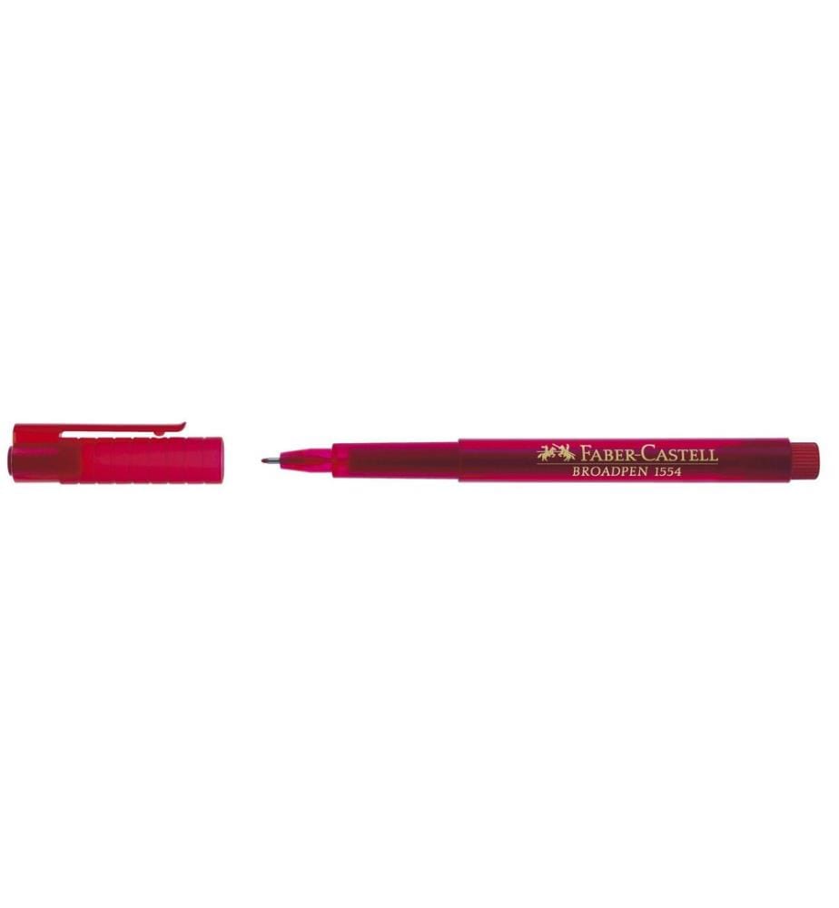 Faber-Castell Fineliner Broadpen 1554 0.8 mm, Rot