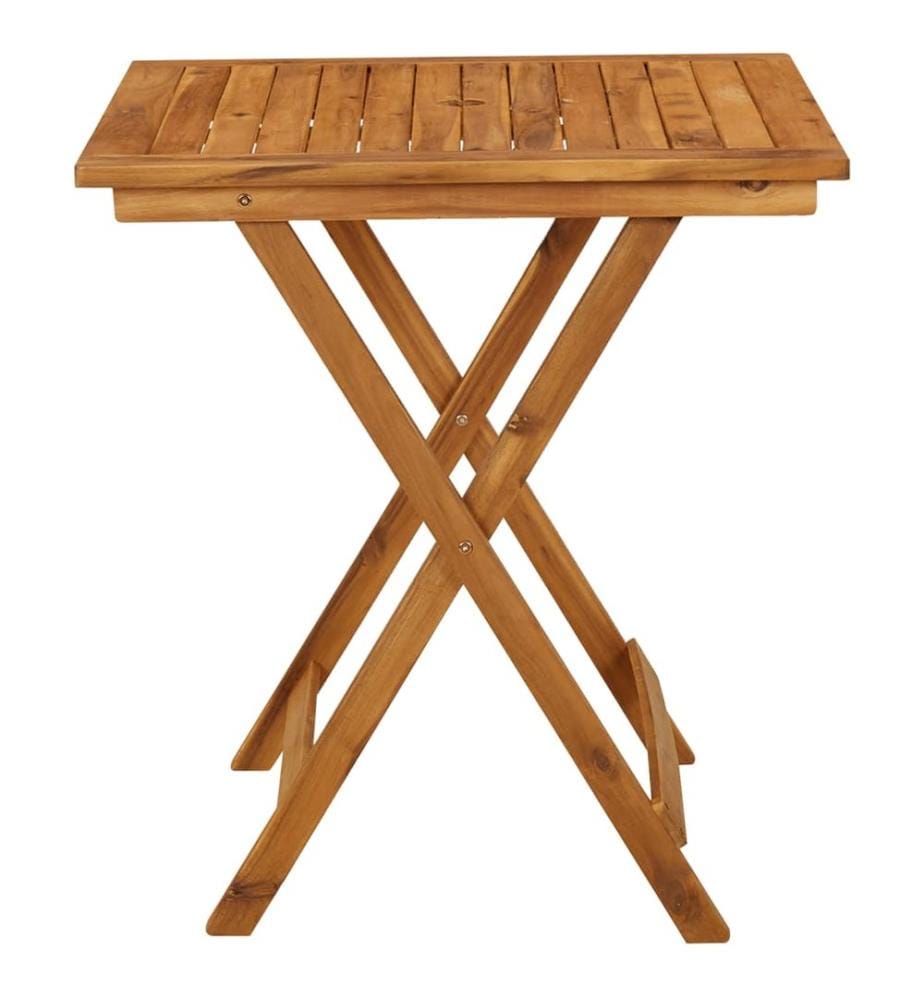 Ensemble à manger de jardin pliable 3 pcs Bois d'acacia solide