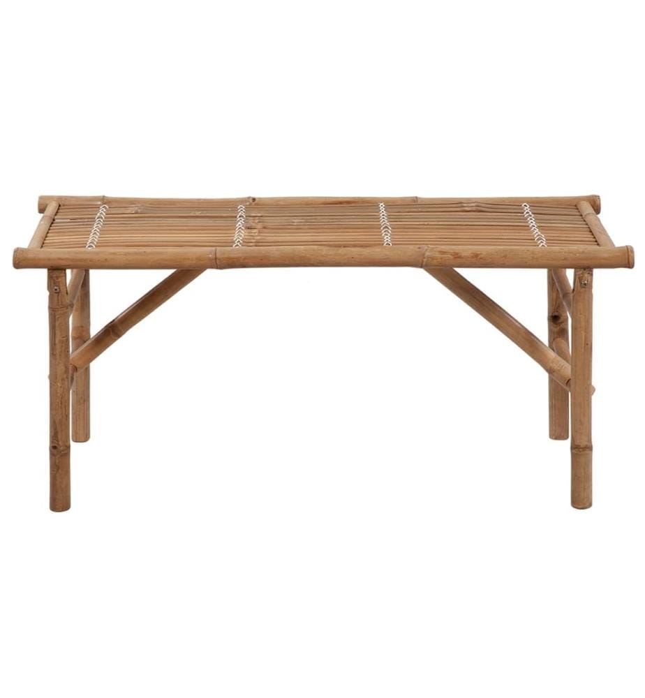 Klappbare Gartenbank mit Auflage 118 cm Bambus