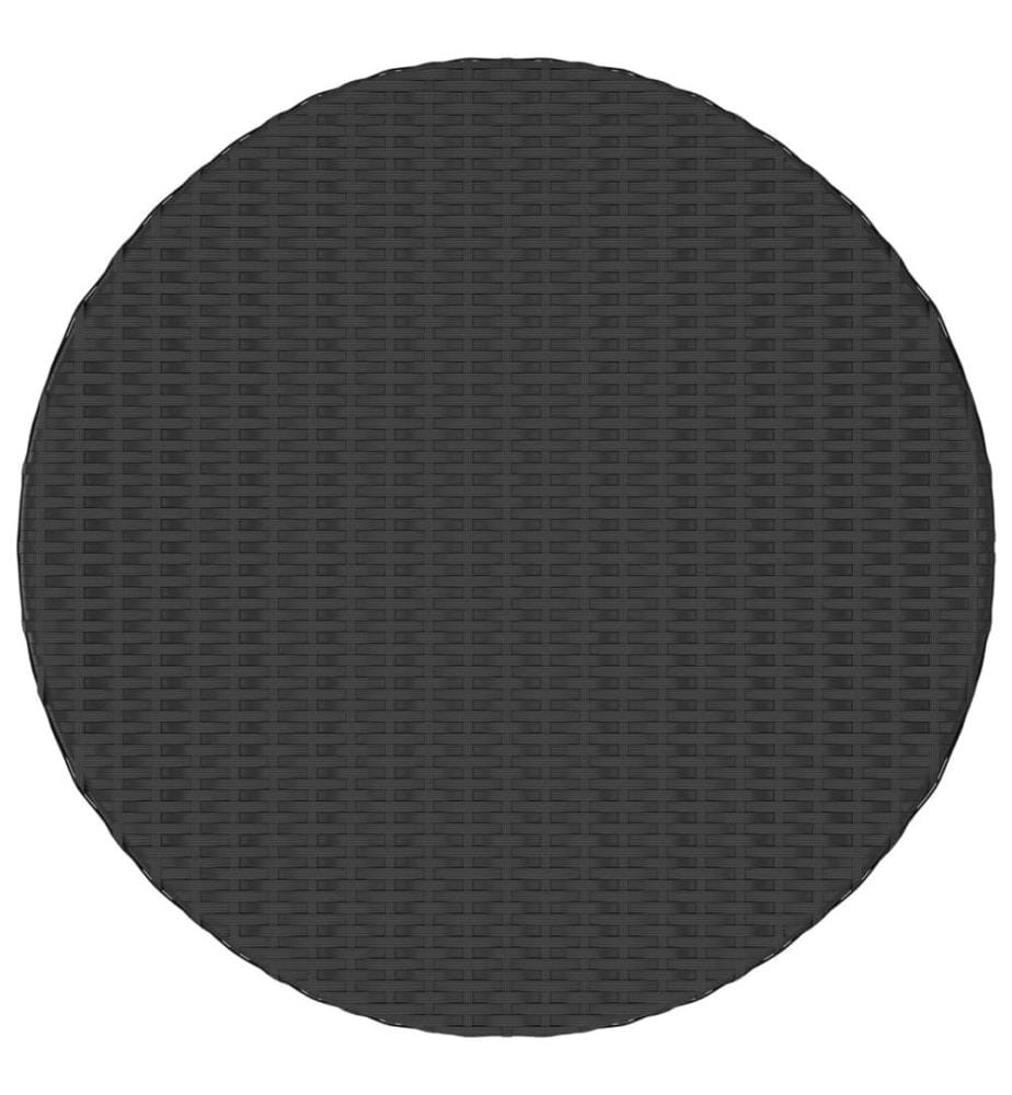 Gartentisch Schwarz 70x70x73 cm Poly Rattan