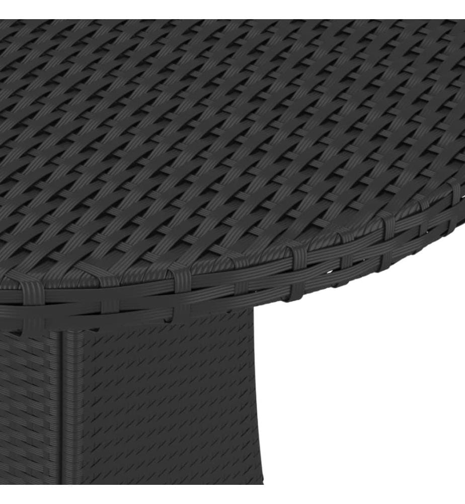 Gartentisch Schwarz 70x70x73 cm Poly Rattan