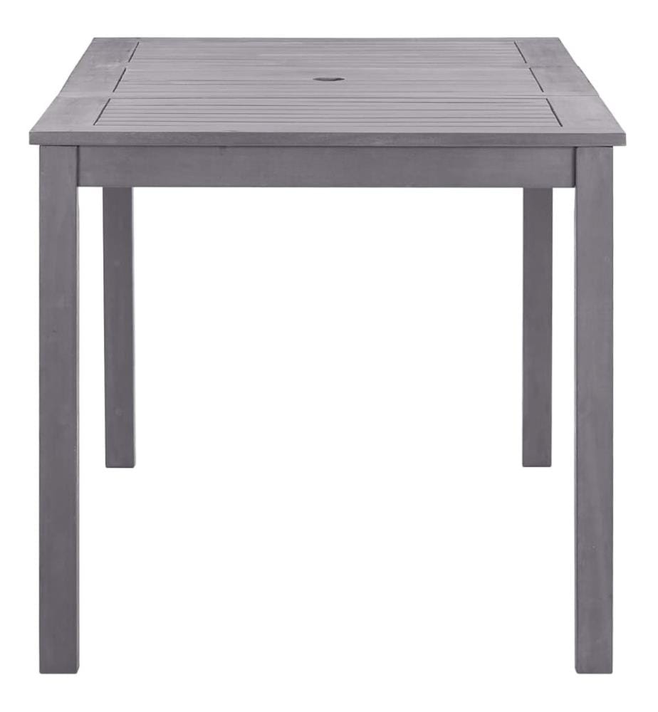 Gartentisch Grau 140x80x74 cm Massivholz Akazie