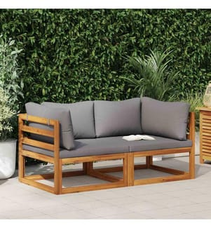 Modular-Ecksofas 2 Stk. mit Auflagen Dunkelgrau
