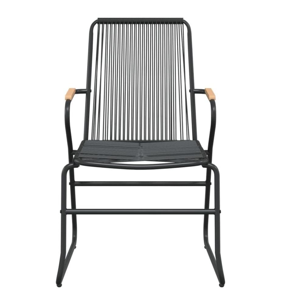 Gartenstühle 4 Stk. Schwarz 58x59x85,5 cm PVC Rattan