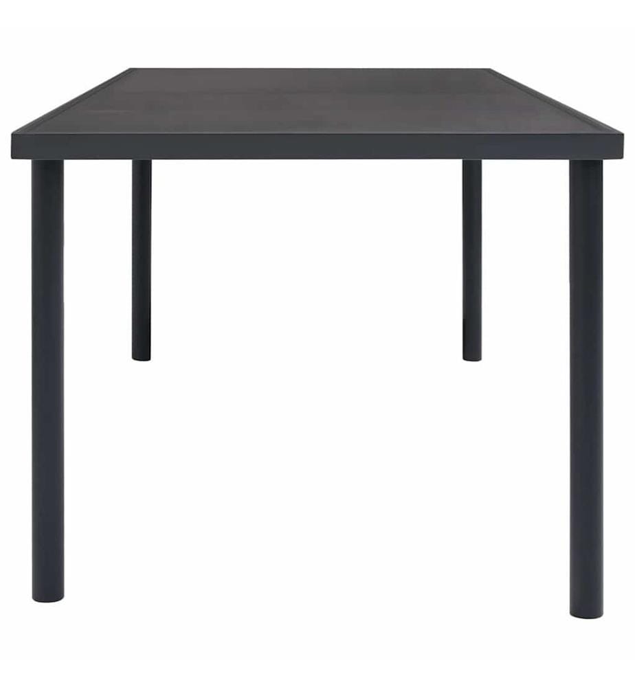 Outdoor-Esstisch Anthrazit 190x90x74 cm Stahl