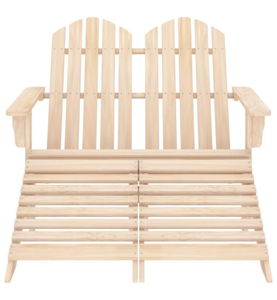 Adirondack-Gartenbank 2-Sitzer mit Fussteil Tannenholz