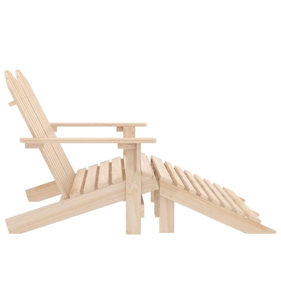 Adirondack-Gartenbank 2-Sitzer mit Fussteil Tannenholz