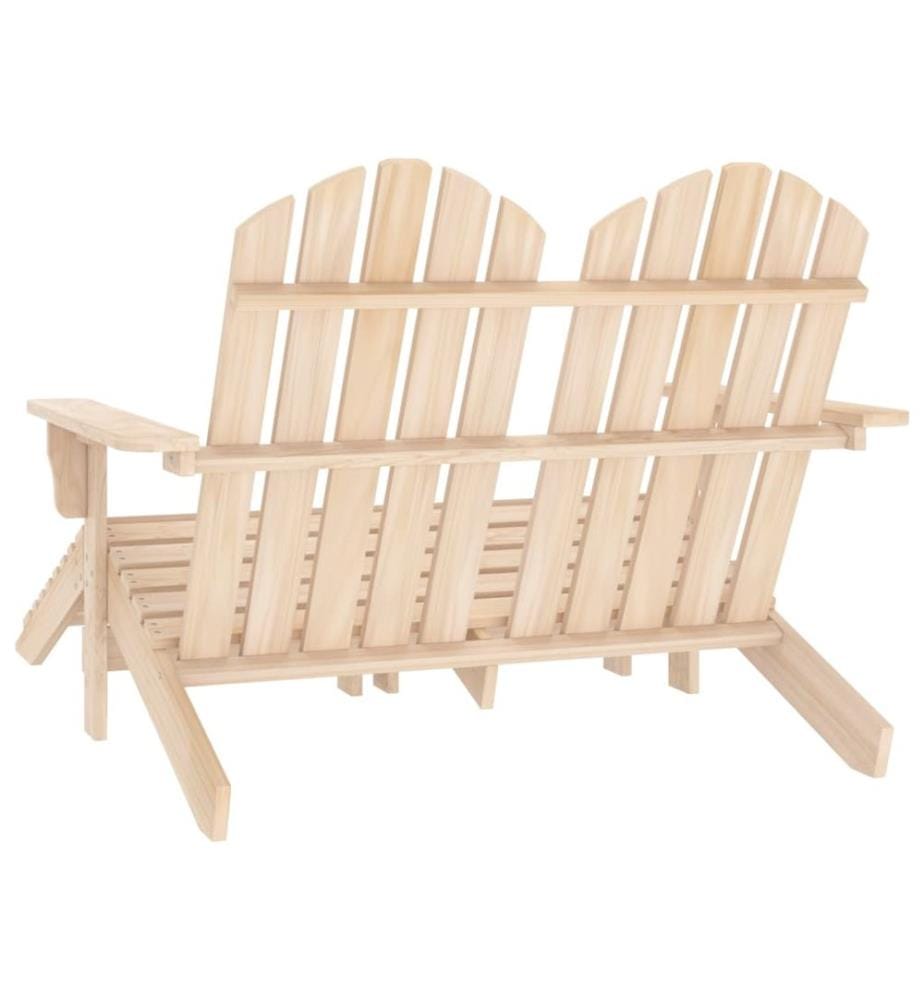 Adirondack-Gartenbank 2-Sitzer mit Fussteil Tannenholz