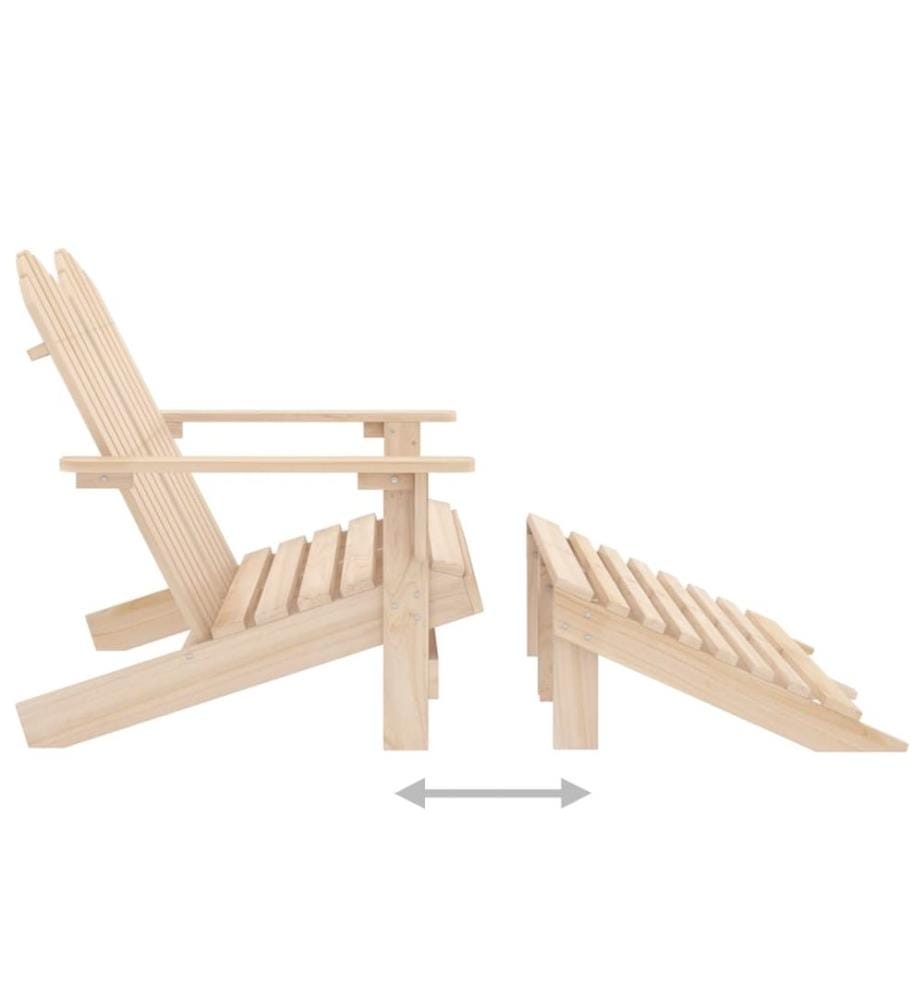 Adirondack-Gartenbank 2-Sitzer mit Fussteil Tannenholz