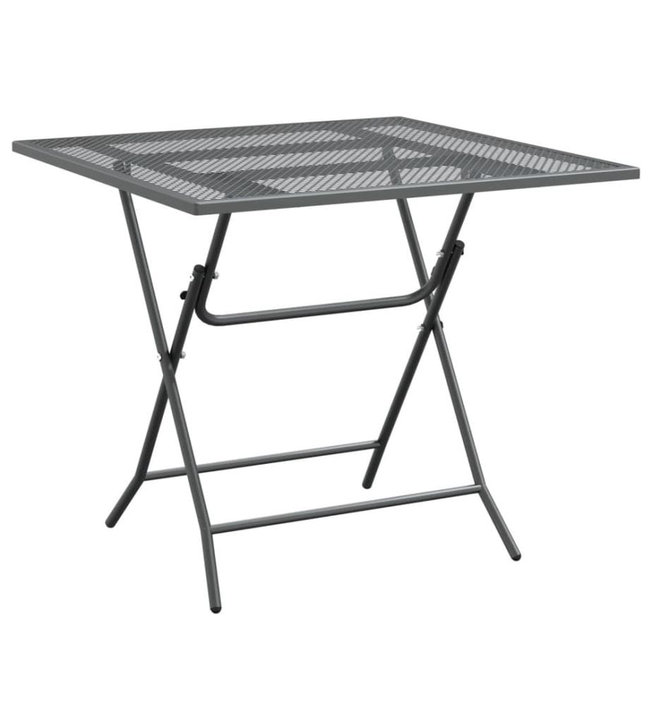 Gartentisch 80x80x72 cm Streckmetall Anthrazit