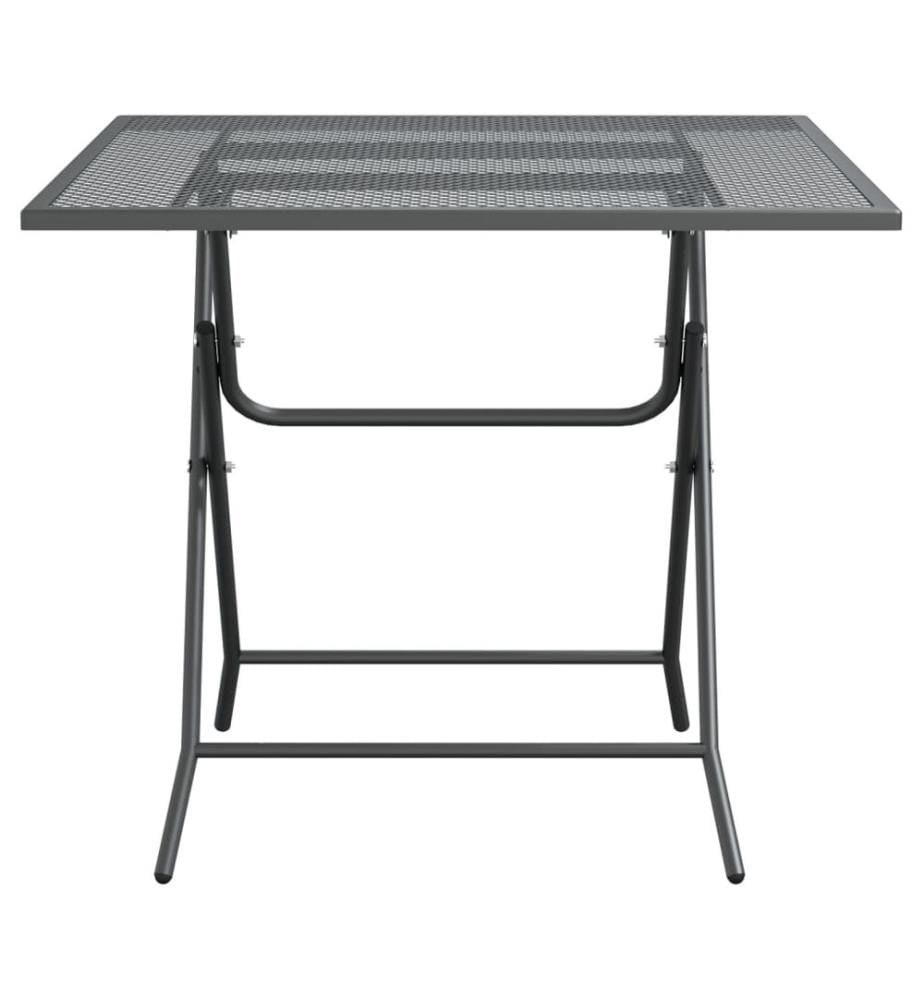 Gartentisch 80x80x72 cm Streckmetall Anthrazit