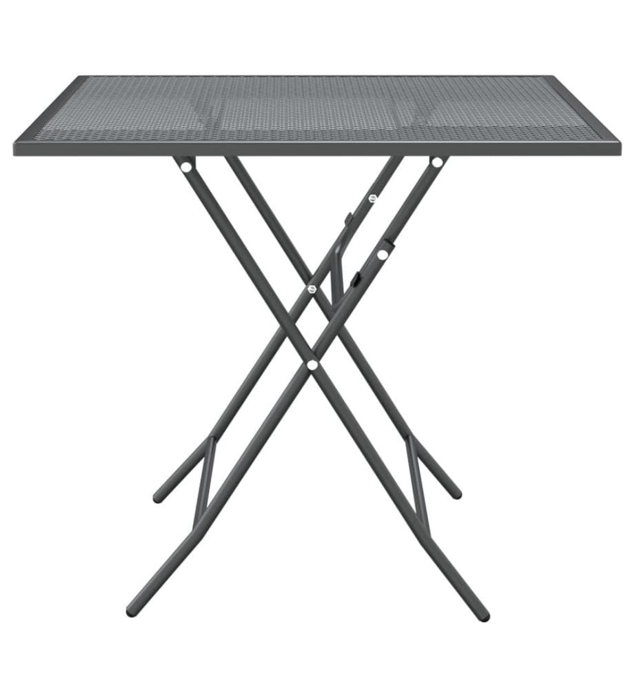 Gartentisch 80x80x72 cm Streckmetall Anthrazit