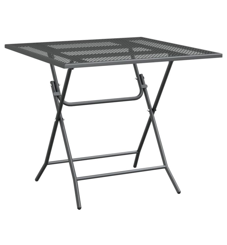 Gartentisch 80x80x72 cm Streckmetall Anthrazit