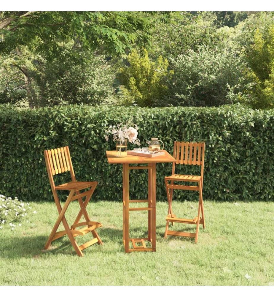 Table de bistro 75x75x110 cm Bois d'acacia massif