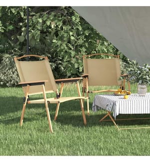 Campingstühle 2 Stk. Beige 54x55x78 cm Oxford-Gewebe