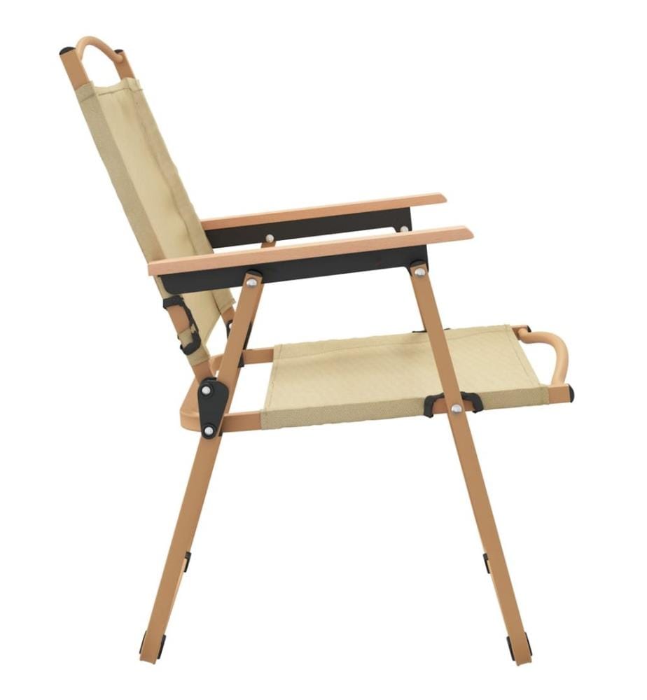 Campingstühle 2 Stk. Beige 54x55x78 cm Oxford-Gewebe