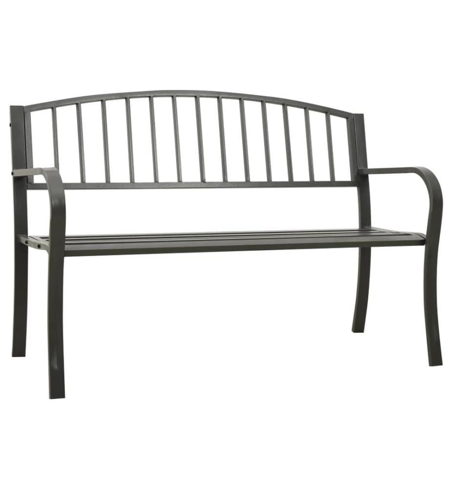 Gartenbank Grau 120 cm Stahl