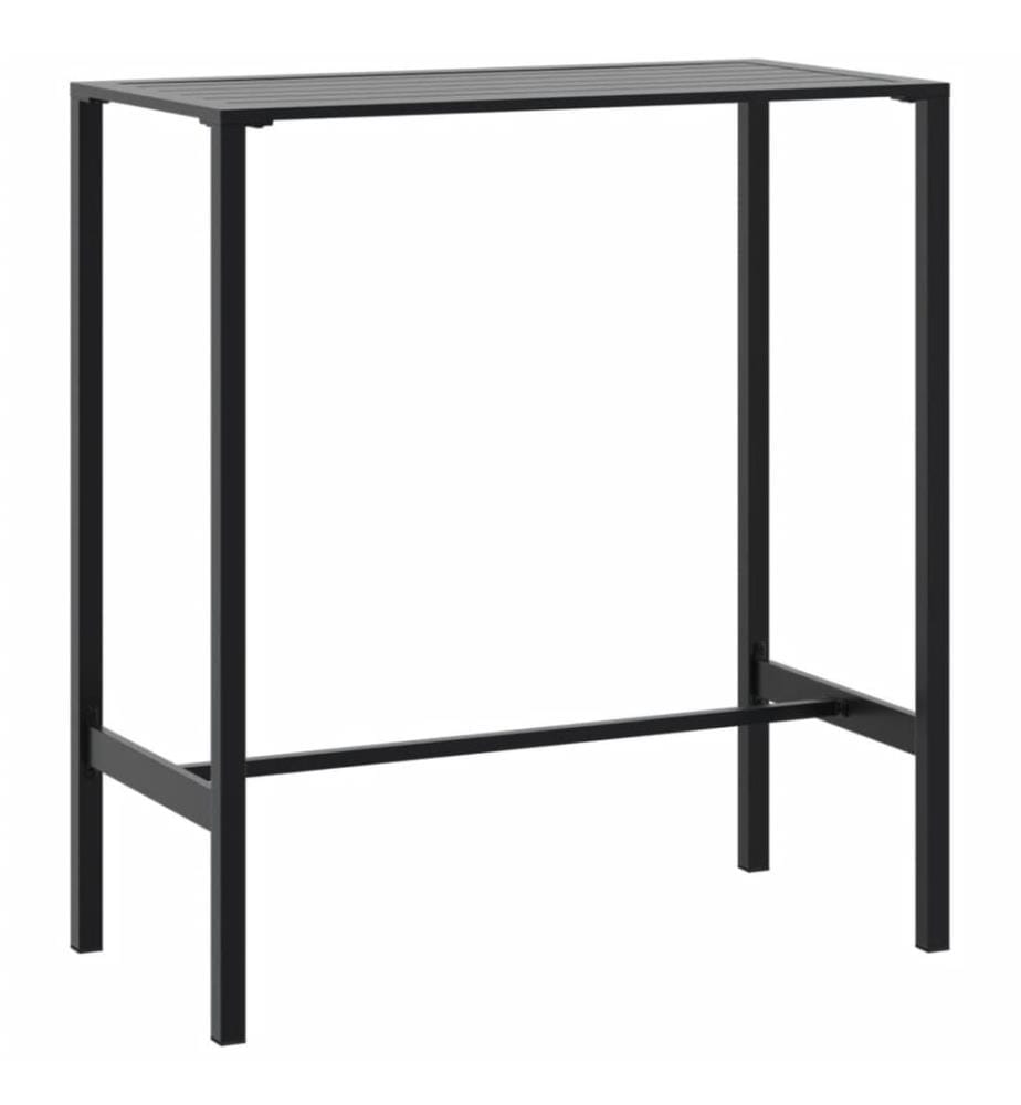 5-tlg. Gartenbar-Set Schwarz Pulverbeschichteter Stahl