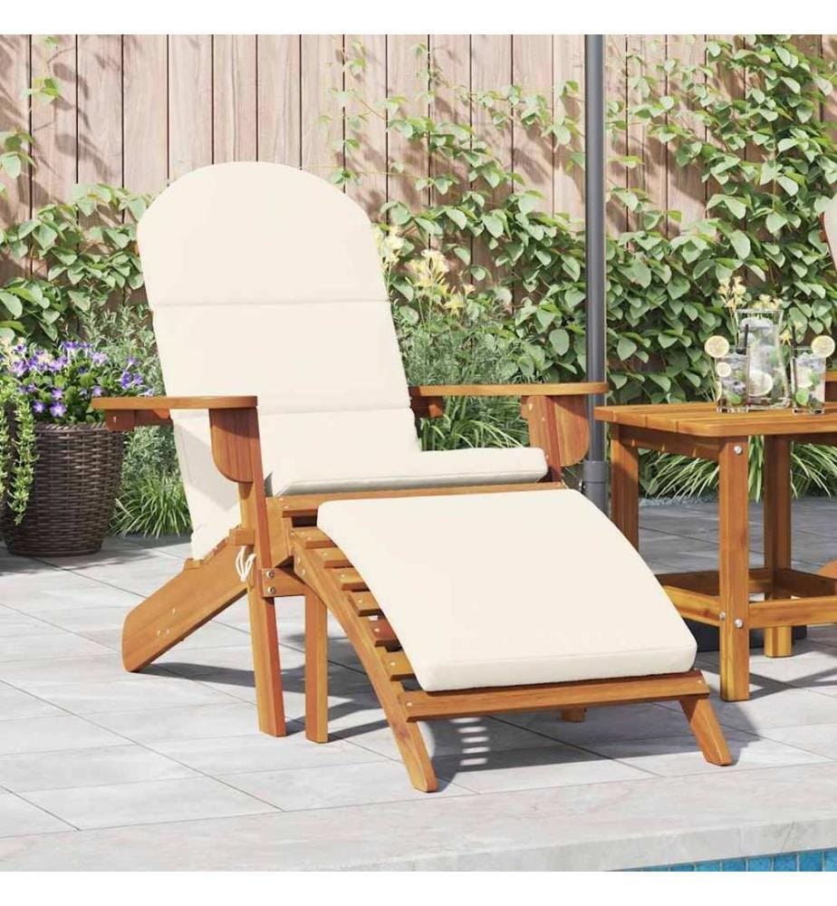 Chaise de jardin Adirondack et repose-pieds bois massif acacia