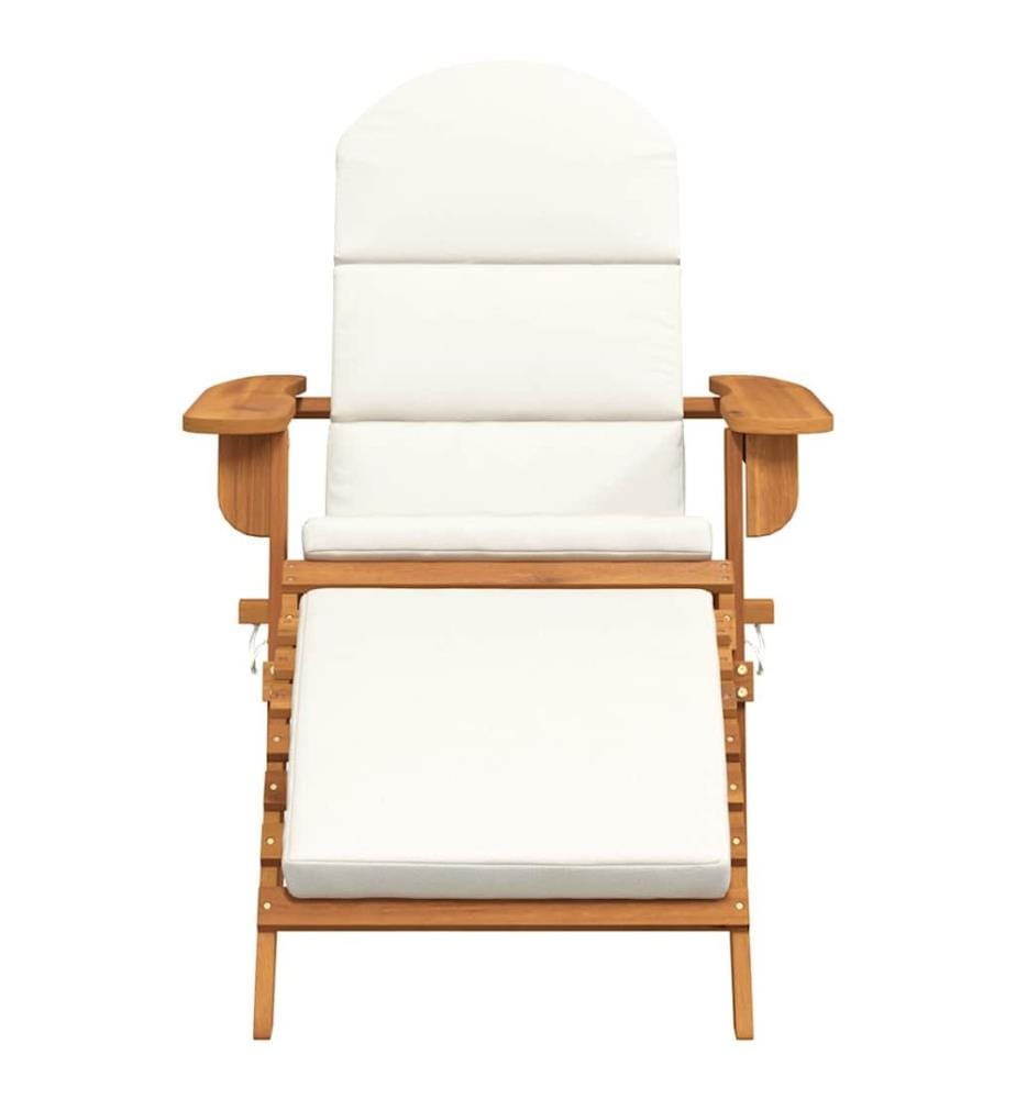 Chaise de jardin Adirondack et repose-pieds bois massif acacia