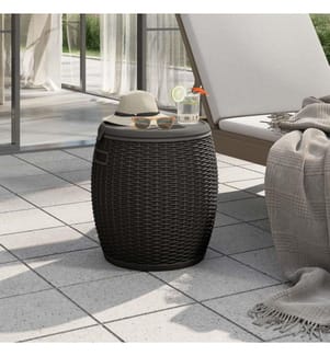 Boîte de rangement de jardin 4 en 1 noir polypropylène