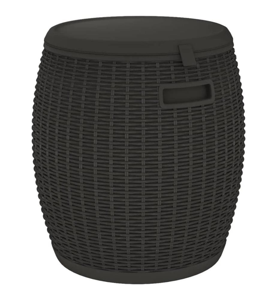 Boîte de rangement de jardin 4 en 1 noir polypropylène