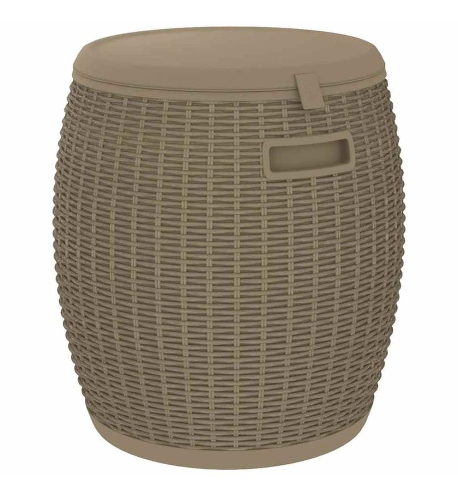 Boîte de rangement de jardin 4 en 1 marron clair polypropylène